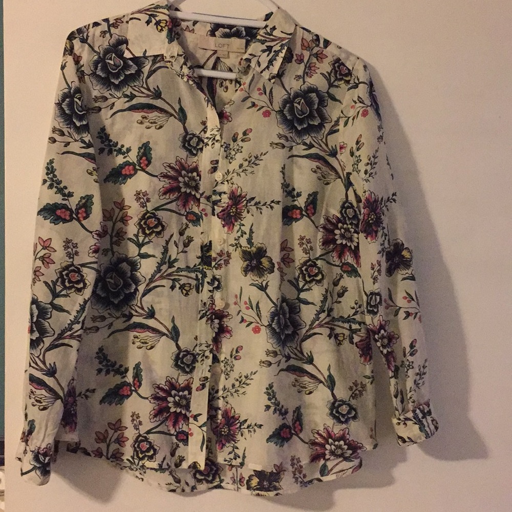 Ann Taylor Loft floral blouse